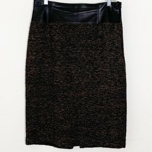 Lafayette 148 Tweed Skirt Brown/Tan Size 8